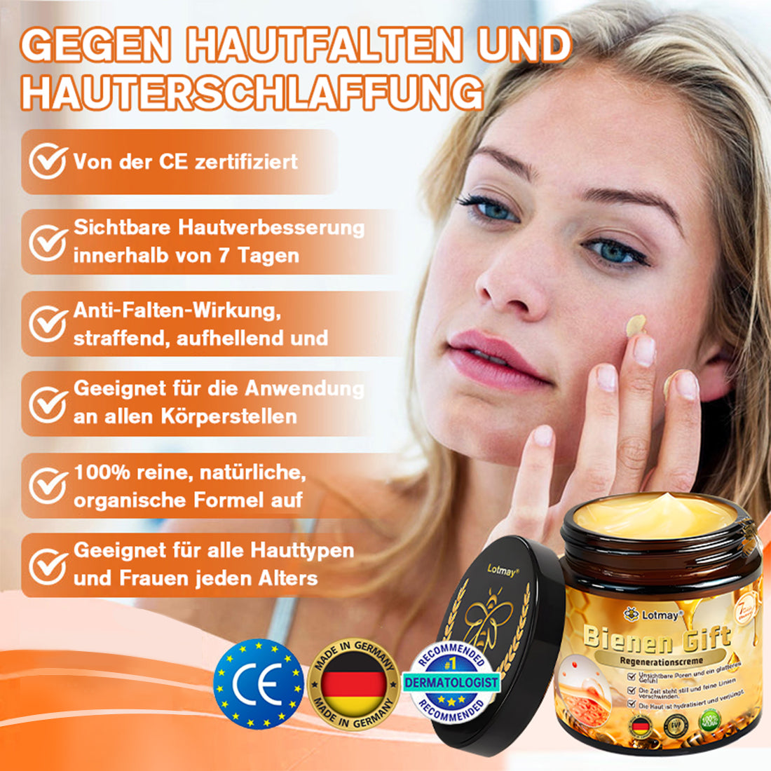 "Hergestellt in Deutschland, Versand aus Deutschland|✅ Offizieller Store✨Lotmay® Bienengift Regenerationscreme 🔥 LETZTER TAG 80% RABATT💎"